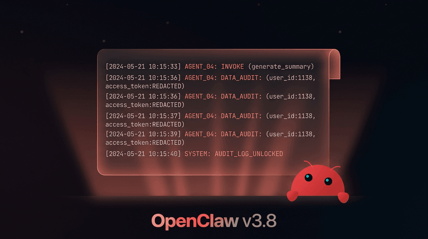 AI 에이전트가 뭘 했는지 드디어 알 수 있다 — OpenClaw v3.8 완벽 분석